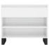 Mueble zapatero madera contrachapada blanco brillo 70x36x60