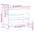 Mueble zapatero madera contrachapada blanco brillo 70x36x60