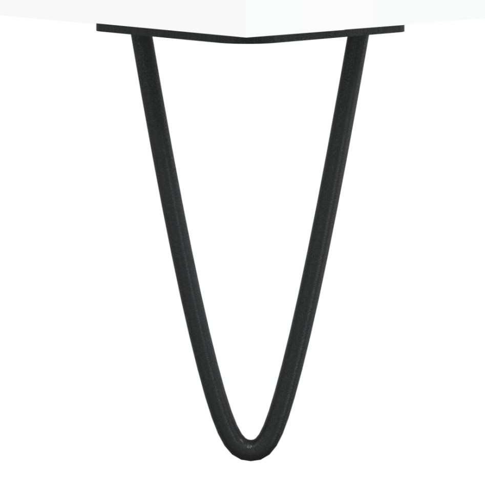 Mesas centro 2 uds madera ingeniería blanco brillo 50x46x50