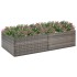 Jardinera ratán sintético gris 157x80x40