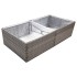 Jardinera ratán sintético gris 157x80x40