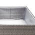 Jardinera ratán sintético gris 157x80x40