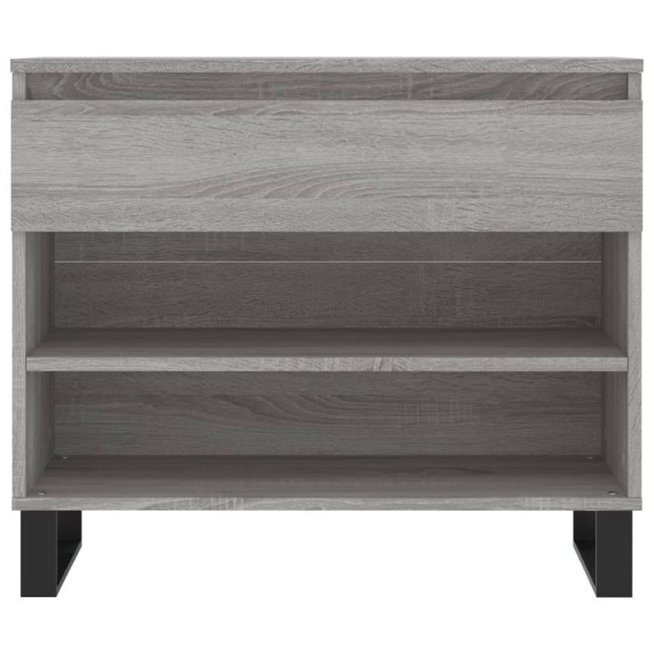 Mueble zapatero madera contrachapada gris Sonoma 70x36x60