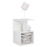 Mesitas de noche 2 uds contrachapada blanco brillo 35x35x55