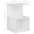 Mesitas de noche 2 uds contrachapada blanco brillo 35x35x55
