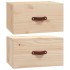 Mesita de noche de pared 2 uds 40x29,5x22