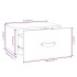 Mesita de noche de pared 2 uds 40x29,5x22