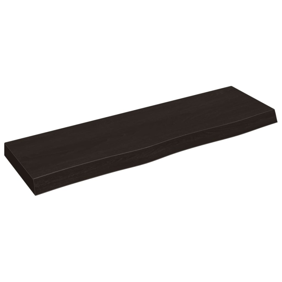 Encimera de baño madera tratada marrón oscuro 100x30x(2-6)