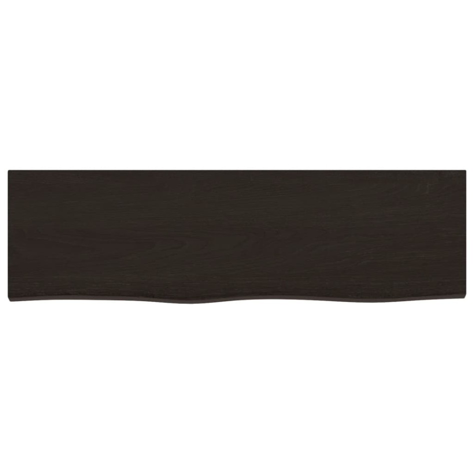 Encimera de baño madera tratada marrón oscuro 100x30x(2-6)