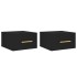 Mesitas de noche de pared 2 uds negro 35x35x20