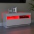 Mueble de TV con luces LED blanco brillante 80x35x40