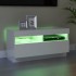 Mueble de TV con luces LED blanco brillante 80x35x40