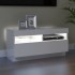 Mueble de TV con luces LED blanco brillante 80x35x40