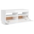 Mueble de TV con luces LED blanco brillante 80x35x40