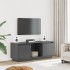 Mueble para TV de madera maciza de pino gris 110,5x35x44