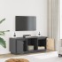 Mueble para TV de madera maciza de pino gris 110,5x35x44