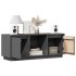 Mueble para TV de madera maciza de pino gris 110,5x35x44