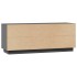 Mueble para TV de madera maciza de pino gris 110,5x35x44