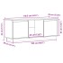 Mueble para TV de madera maciza de pino gris 110,5x35x44