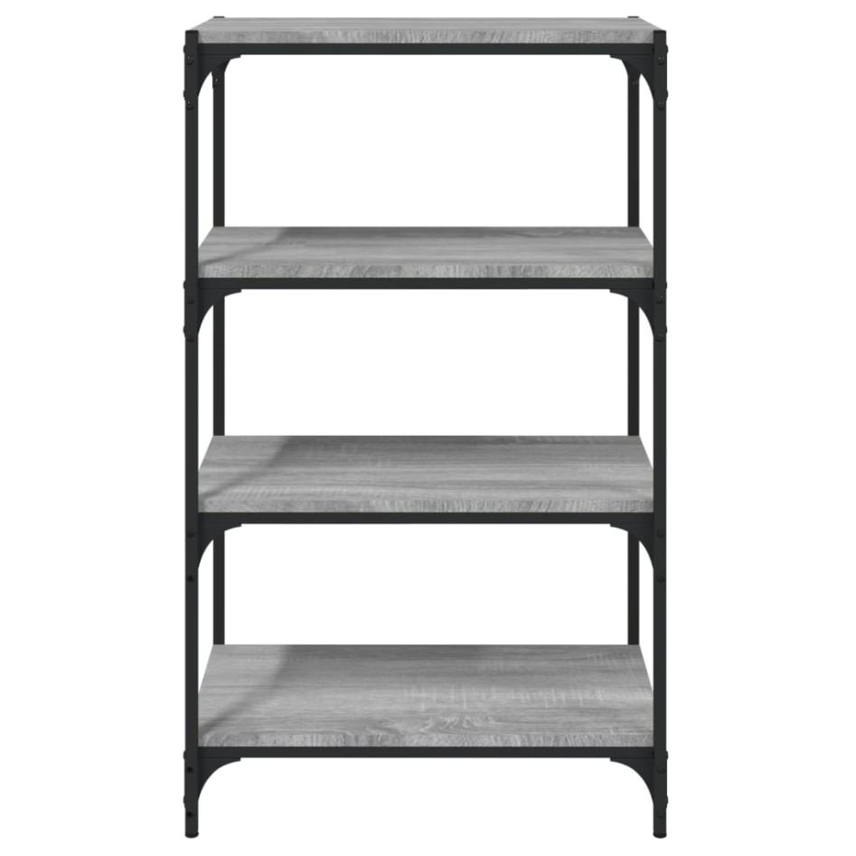 Estantería contrachapada y acero gris Sonoma 60x33x100