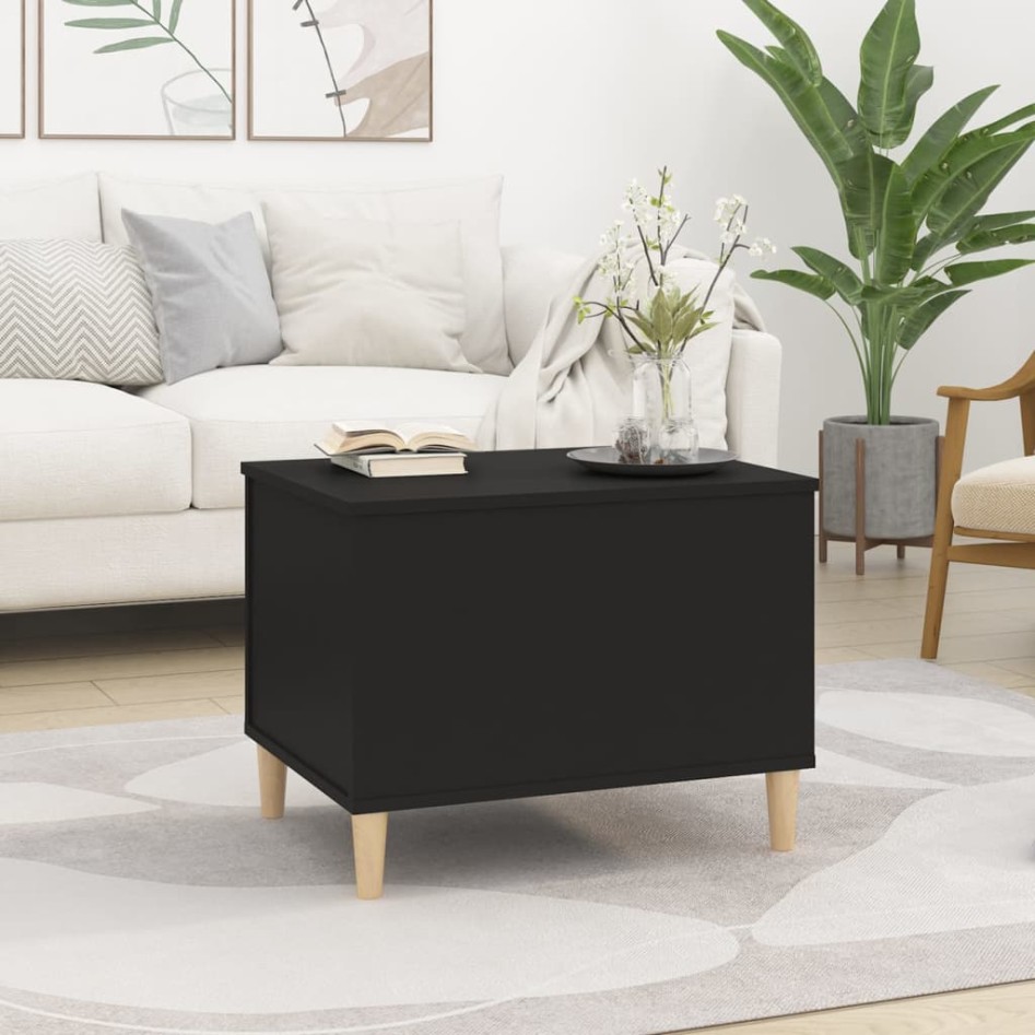 Mesa de centro madera contrachapada negro 60x44,5x45