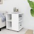 Armario con ruedas madera contrachapada blanco 60x53x72