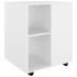Armario con ruedas madera contrachapada blanco 60x53x72