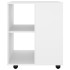 Armario con ruedas madera contrachapada blanco 60x53x72