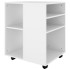 Armario con ruedas madera contrachapada blanco 60x53x72