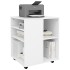 Armario con ruedas madera contrachapada blanco 60x53x72
