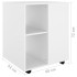Armario con ruedas madera contrachapada blanco 60x53x72