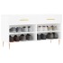 Banco zapatero madera de ingeniería blanco 102x35x55