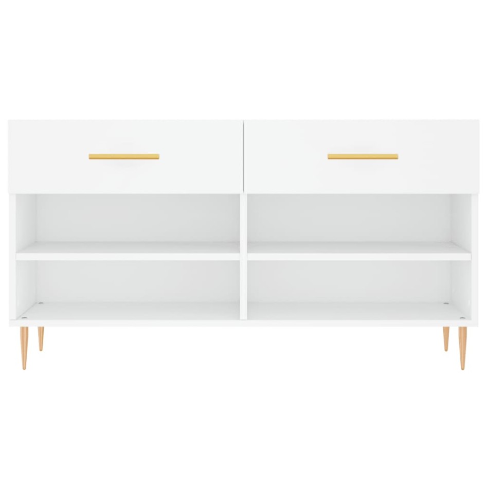 Banco zapatero madera de ingeniería blanco 102x35x55