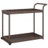 Carrito de bar ratán sintético marrón 100x45x83