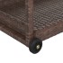 Carrito de bar ratán sintético marrón 100x45x83