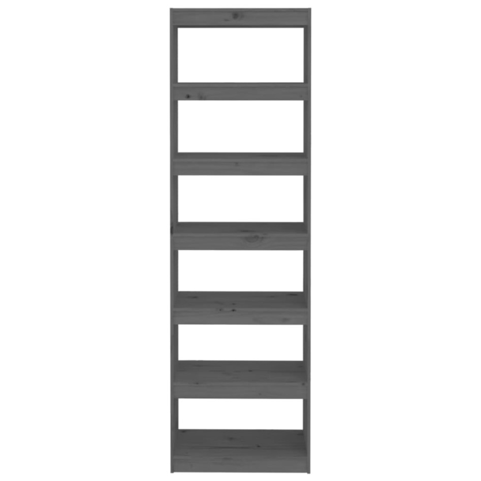 Estantería/divisor de espacios madera pino gris 60x30x199,5