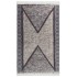Alfombra de algodón negra y gris 160x230