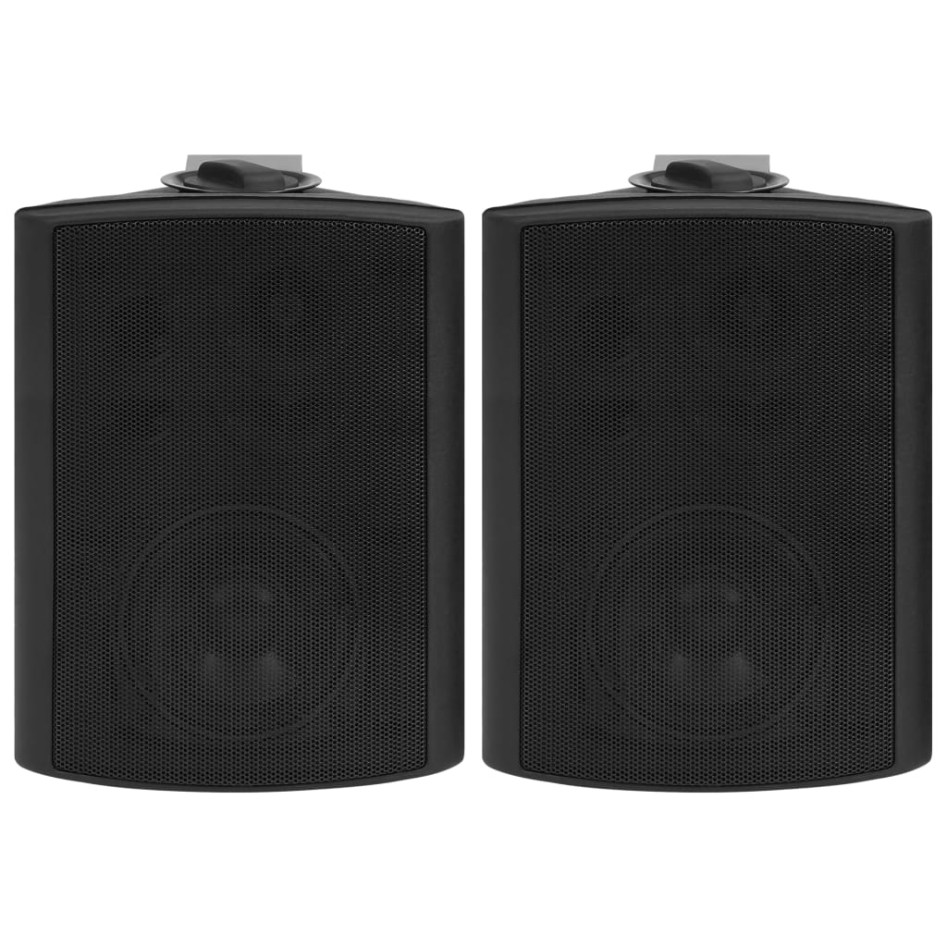 Altavoces estéreo de pared 2 uds negro interior exterior 100