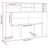 Mueble cabecero color roble marrón 140x19x103,5