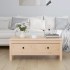 Mesa de centro de madera maciza de pino gris 100x50x40