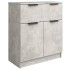 Aparador de madera contrachapada gris hormigón 60x30x70