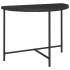 Mesa de jardín de ratán sintético negra 100x50x75