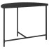 Mesa de jardín de ratán sintético negra 100x50x75