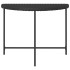 Mesa de jardín de ratán sintético negra 100x50x75