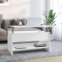 Mesa de centro madera contrachapada blanca 80x50x40