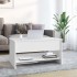Mesa de centro madera contrachapada blanca 80x50x40