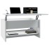 Mesa de centro madera contrachapada blanca 80x50x40