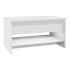 Mesa de centro madera contrachapada blanca 80x50x40