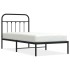 Estructura cama sin colchón con cabecero metal negro 90x190