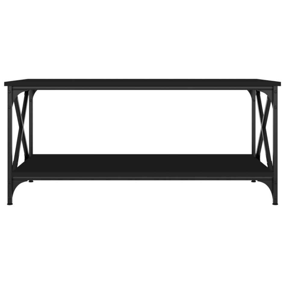 Mesa de centro madera contrachapada y hierro negro 100x50x45